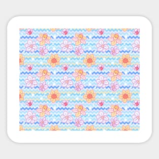 Daffodil Chevron Pattern Sticker